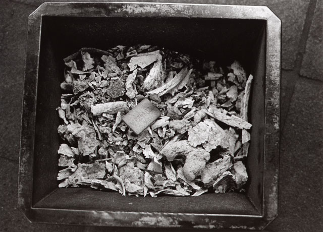 ashes, or actually bones, that is left after the cremation