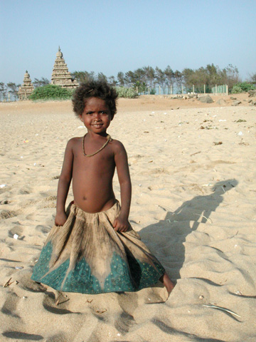 girl sunset indian temple sand beach