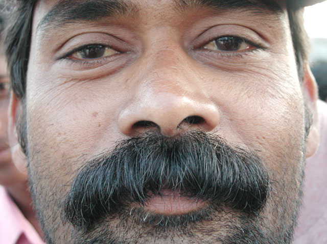 moustache beard man face nose eyes india
