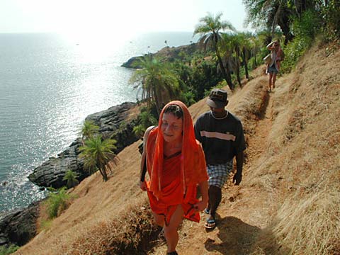 Magnificent hike to Halfmoon beach, Gokarna India