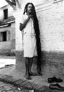 Sadhu, a holy man with very long hair
