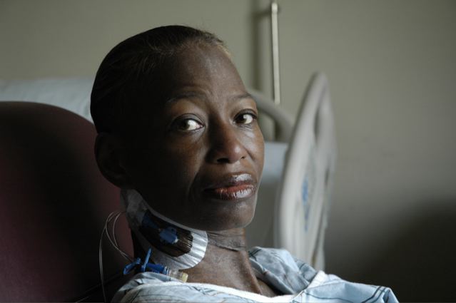 beautiful black woman hospital eyes lips neck