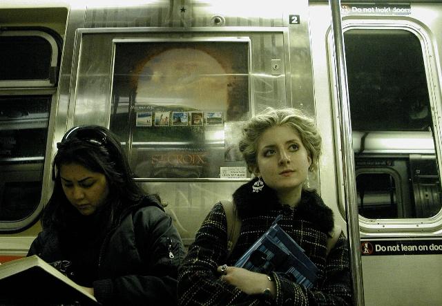 new york subway woman
